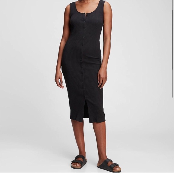 GAP Dresses & Skirts - GAP Ribbed Button Down Tank Dress